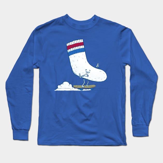 Lost Sock Skater Long Sleeve T-Shirt by nickv47